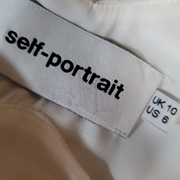 Self Portrait Amelia Pleated Lace Dress Size 6 - Picture 7 of 8